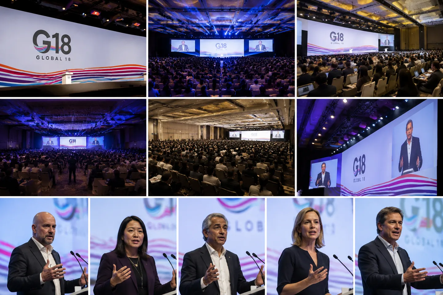 International enterprise forum with speakers and delegates